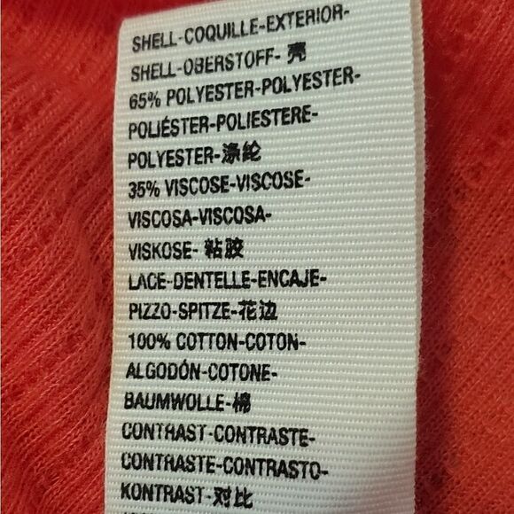 NWT Free People Orangish Red Lola Boho Top - Picture 8 of 8